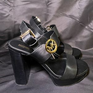 Michael Kors black platform heels size 10